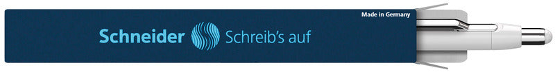 Schneider S-138654 Balpen Epsilon Huls Wit-zilver Blauwschrijvend