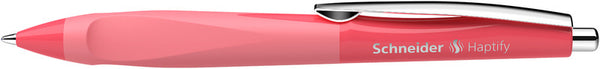 Schneider S-135332 Balpen Haptify Koraal/roze Omhulsel, Blauwschrijvend