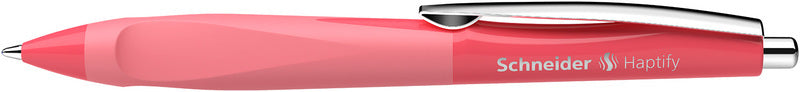 Schneider S-135332 Balpen Haptify Koraal/roze Omhulsel, Blauwschrijvend