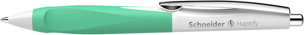 Schneider S-135334 Balpen Haptify Wit/mint Omhulsel, Blauwschrijvend