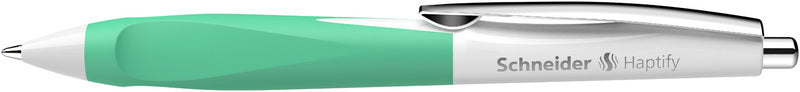 Schneider S-135334 Balpen Haptify Wit/mint Omhulsel, Blauwschrijvend