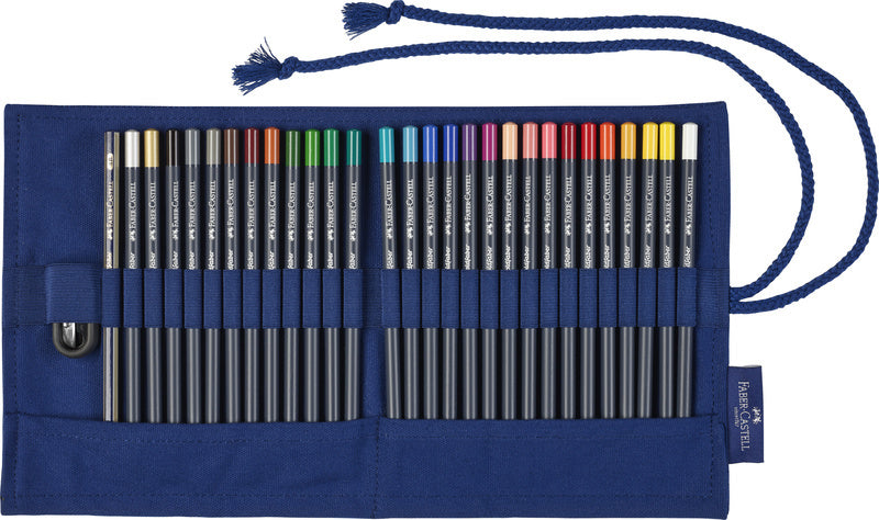 Faber Castell FC-114752 Roletui Met 27 Goldfaber Kleurpotloden, 1 Puntenslijper En 1 Goldfaber Potl