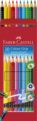 Faber Castell FC-116613 Kleurpotlood Faber-Castell GRIP 2001 Uitgumbaar Etui à 10 Stuks