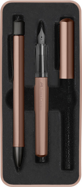 Faber Castell FC-140589 Balpen En Vulpen M Faber-Castell Hexo Brons In Giftbox