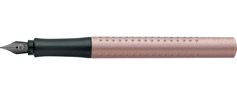 Faber Castell FC-140967 Vulpen Grip Ros&eacute;-koper Penpunt M voor Links- En Rechtshandigen