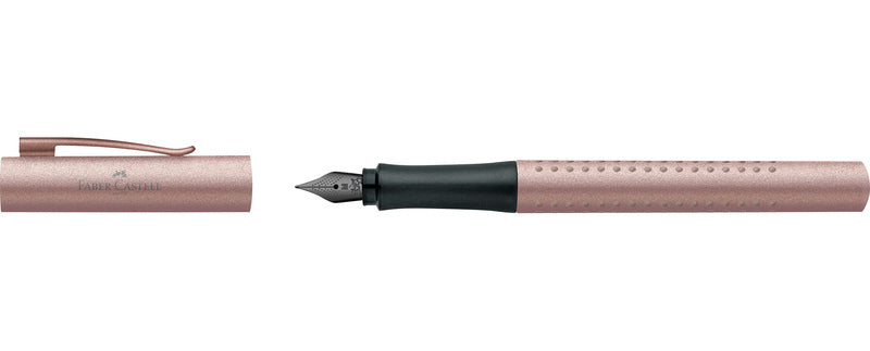 Faber Castell FC-140967 Vulpen Grip Ros&eacute;-koper Penpunt M voor Links- En Rechtshandigen