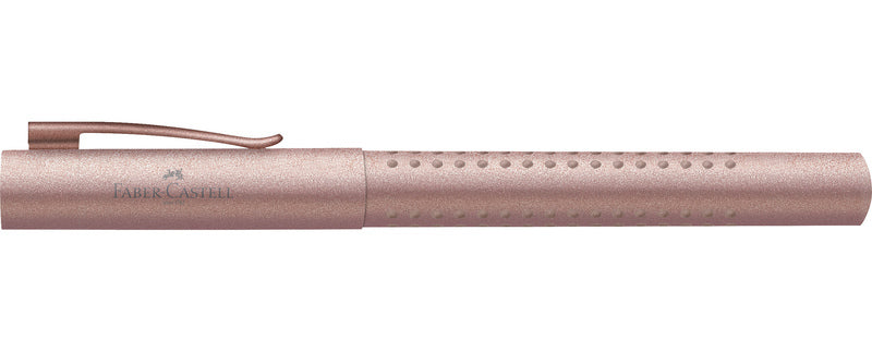 Faber Castell FC-140967 Vulpen Grip Ros&eacute;-koper Penpunt M voor Links- En Rechtshandigen