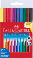 Faber Castell FC-155310 10 Viltstiften GRIP Doos met 10 Etuis