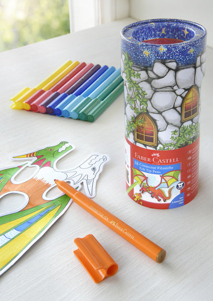 Faber Castell FC-155518 Waterbasis Viltstiften Faber-Castell Connector 18 Stuks