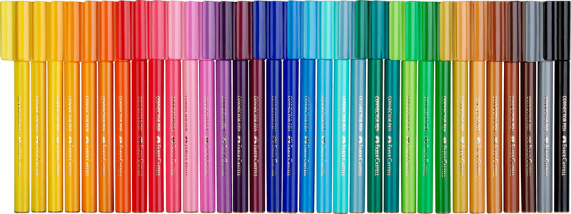Faber Castell FC-155536 Viltstiften Faber-Castell Connector In Schatkist, Inhoud 43 Stuks