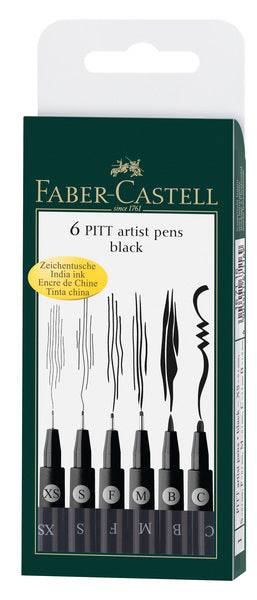 Faber Castell FC-167116 Tekenstift Faber-Castell Pitt Artist Pen 6 Stuks
