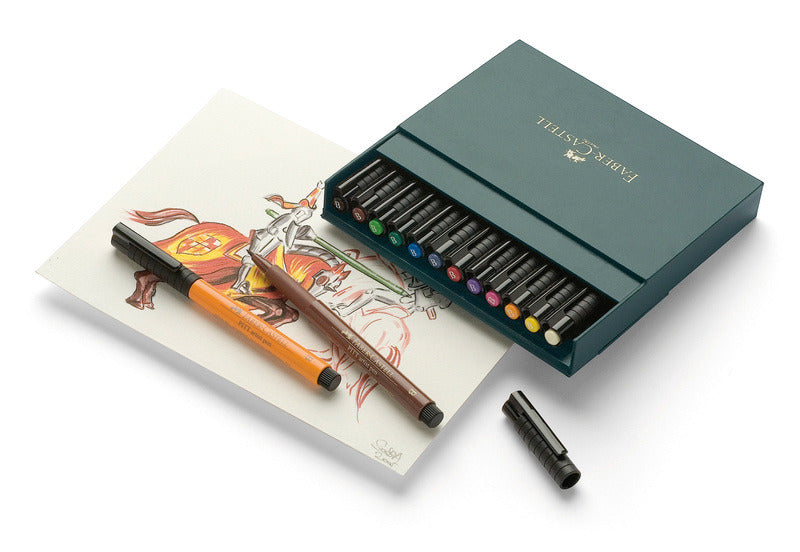 Faber Castell FC-167146 Tekenstift Pitt Artist Pen Brush 12-delig Studiobox