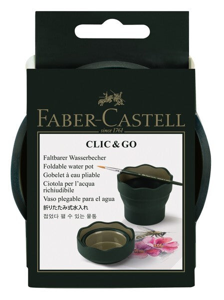 Faber Castell FC-181520 Watercup Clic &amp; Go Donkergroen