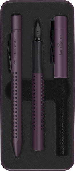 Faber Castell FC-201530 Balpen En Vulpen Faber-Castell Grip Berry In Giftbox