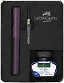 Faber Castell FC-201531 Vulpen Faber-Castell Grip Berry Giftbox Met Convertor En Inktpot Blauw