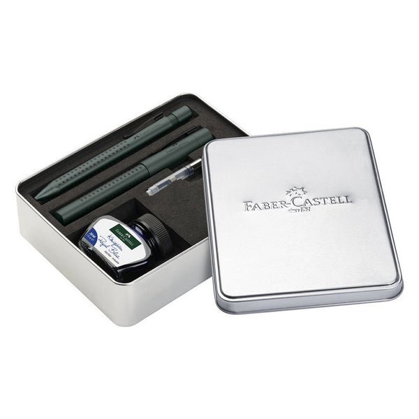 Faber Castell FC-201532 Grip Balpen en Vulpen + Inkt Blauw