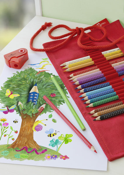 Faber Castell FC-201541 Roletui Grip Kleurpotloden 19 Stuks