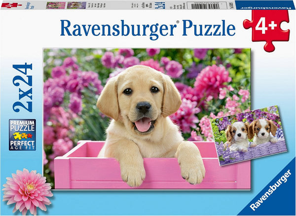 Ravensburger 2in1 Puzzel Puppy&#039;s 2x24 Stukjes