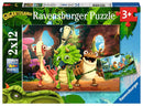 Puzzel 2x12 stukjes De kleine Dino bende