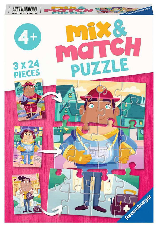 Puzzel 3x24 stukjes De leukste beroepen
