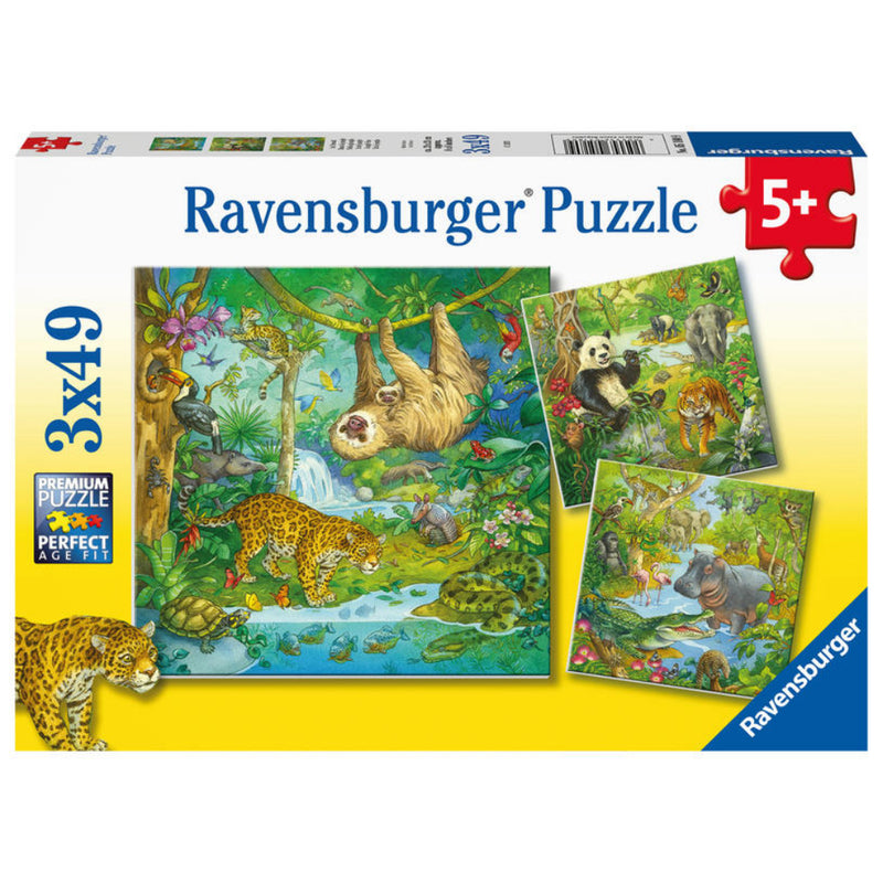 Ravensburger Puzzel In Het Oerwoud 3x49 Stukjes