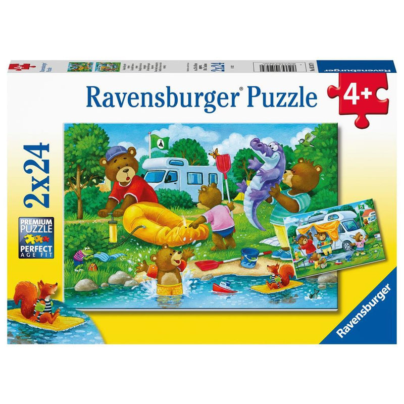 Ravensburger Puzzel Familie Beer Kamperen 2x24 Stukjes