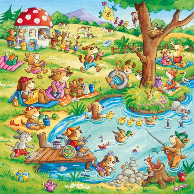 Puzzel 3x49 stukjes Landelijke vakantie
