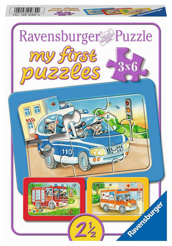 Mijn eerste puzzel Dieren aan het werk 3x6 stukjes