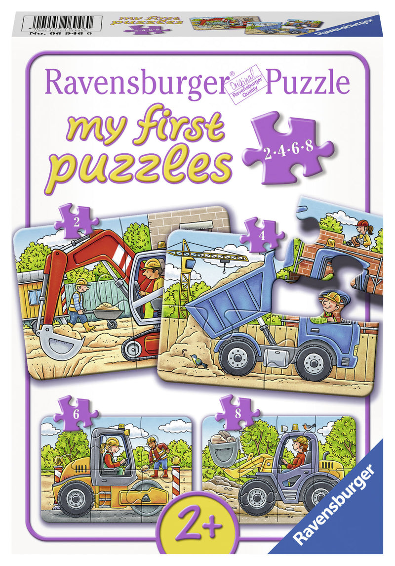Mijn Eerste Puzzels - Bouwvoertuigen, 4in1
