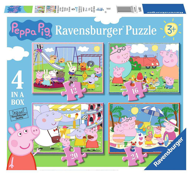4 puzzels Peppa Pig 12/16/20/24p