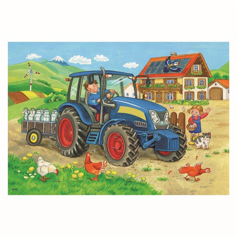 Ravensburger Puzzel Bouwplaats en Boerderij 2x12 Stukjes