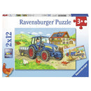 Ravensburger Puzzel Bouwplaats en Boerderij 2x12 Stukjes