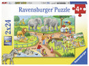 Ravensburger Puzzel Dag in de Dierentuin 2x24 Stukjes