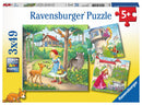 Puzzel 3x49 stukjes Rapunzel Roodkapje en de Kikker
