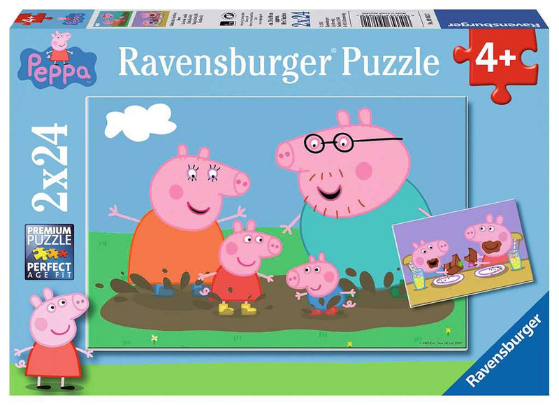 Legpuzzel Gelukkige Familie Peppa Pig, 2x24st.