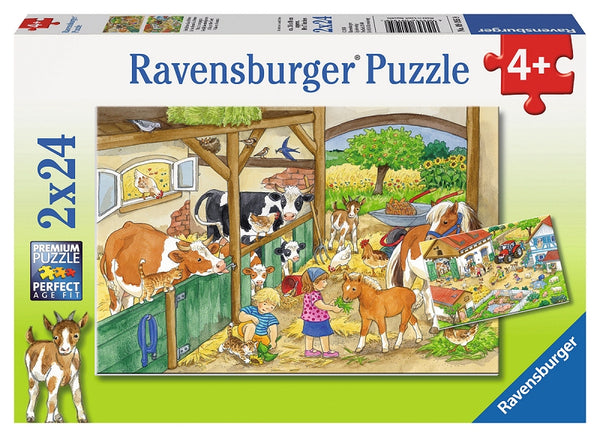 Ravensburger Puzzel Vrolijk Boerderijleven 2x24 Stukjes