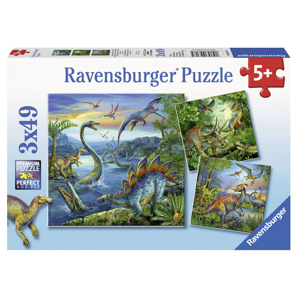 Ravensburger 3 Dinosauriërs Puzzels 3x49 Stukjes