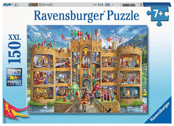 Puzzel 150 stukjes xxl Kijkje in het ridderkasteel