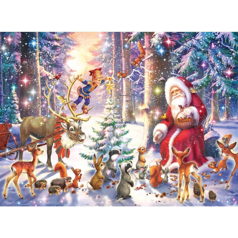 Ravensburger Puzzel Kerstmis in het Bos 100 Stukjes