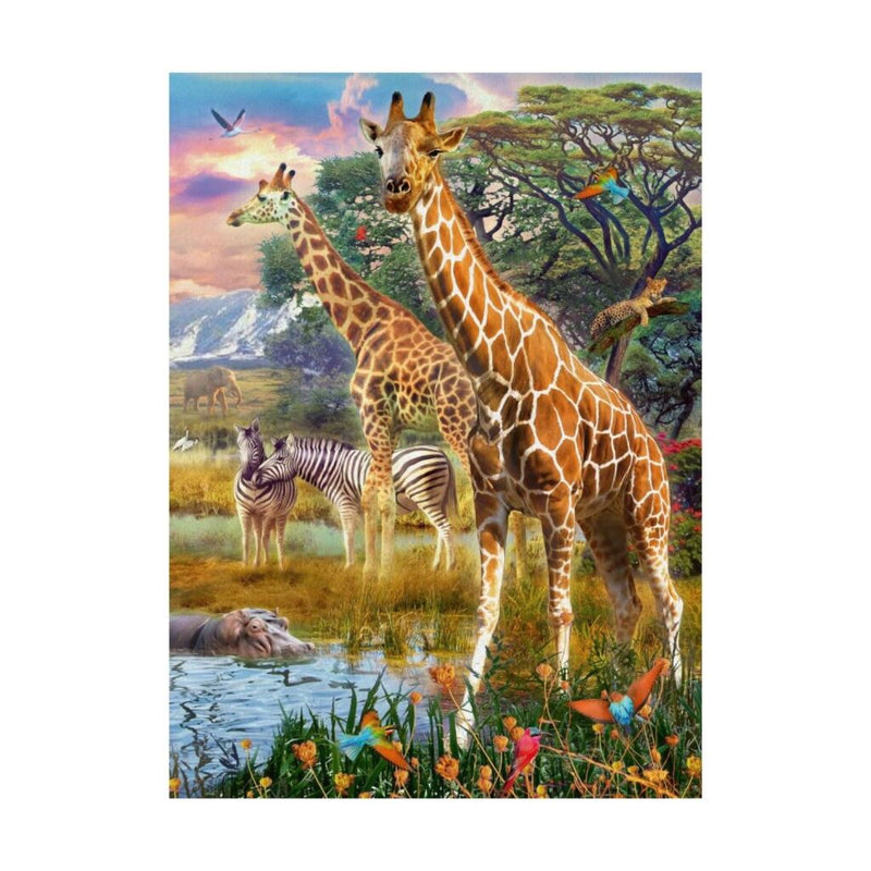 Puzzel 150 stukjes xxl Kleurrijke savanne