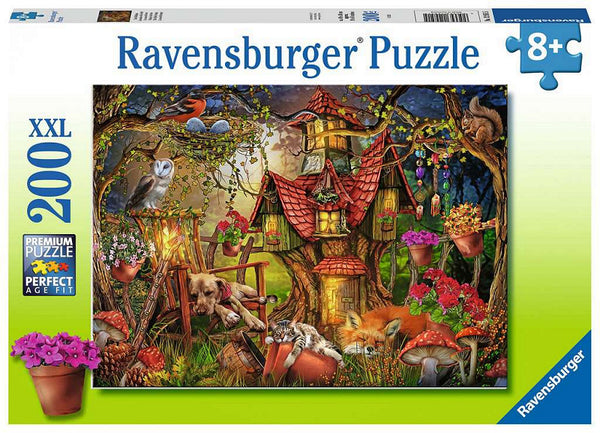 Puzzel 200 stukjes xxl Huisje in het bos
