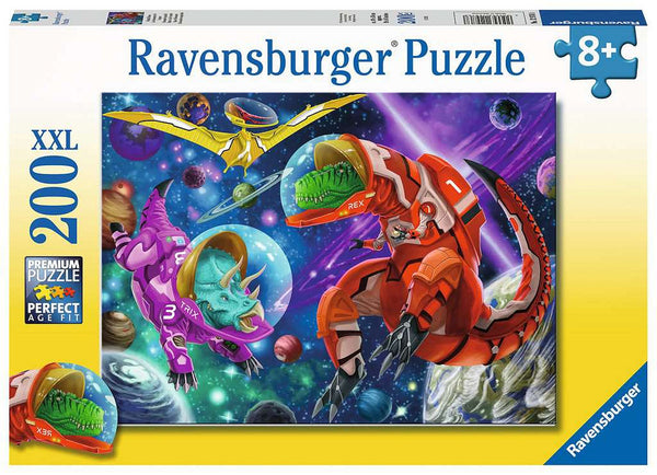 Puzzel 200 stukjes XXL Dino AND apos;s in de ruimte