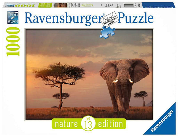 Puzzel 1000 stukjes Wildlife Olifant in het Masai Mara