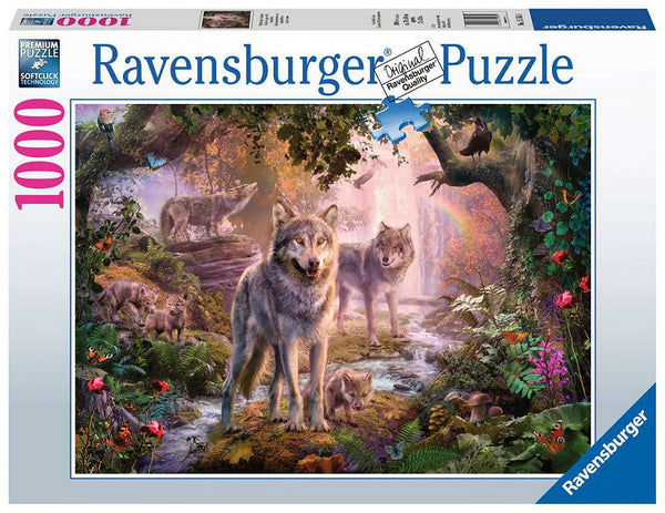 Ravensburger Puzzel Wolvenfamilie in de Zomer, 1000st.