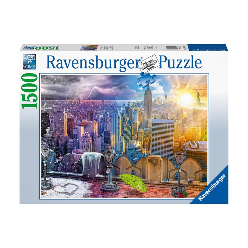 Ravensburger Puzzel New York Skyline Winter-Zomer 1500 Stukjes