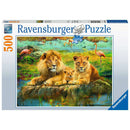 Ravensburger Puzzel Leeuwen in de Savanne 500 Stukjes