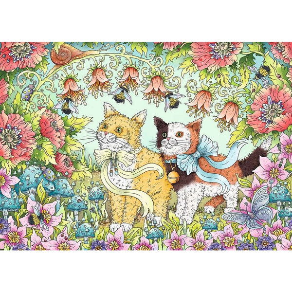 Puzzel 1000 stukjes Kattenvriendschap
