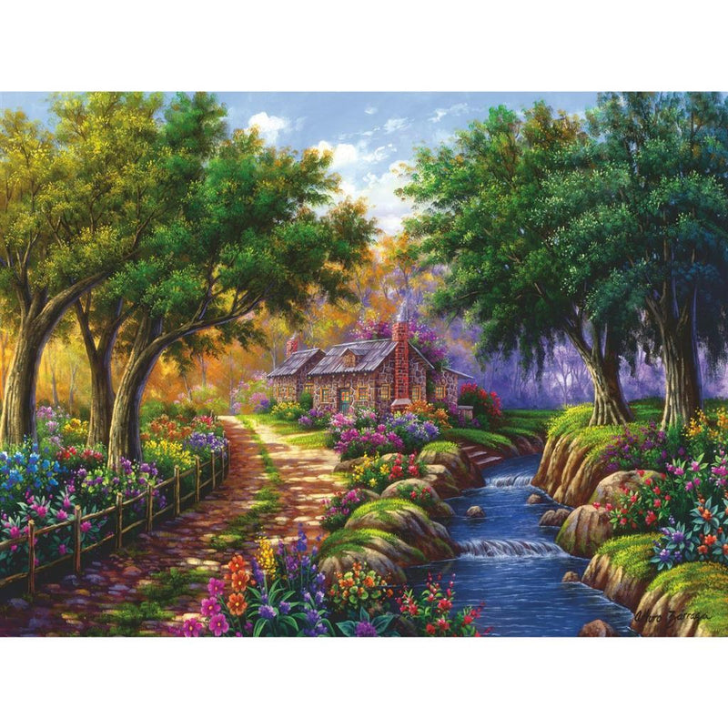 Ravensburger Puzzel Cottage bij de Rivier, 1500st.