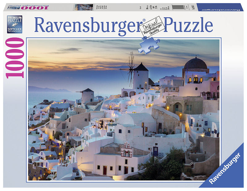 Puzzel 1000 stukjes Avond in Santorini