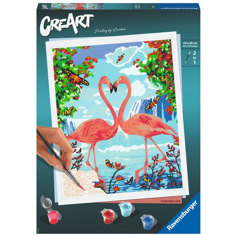 CreArt Schilderen op Nummer - Flamingo Love